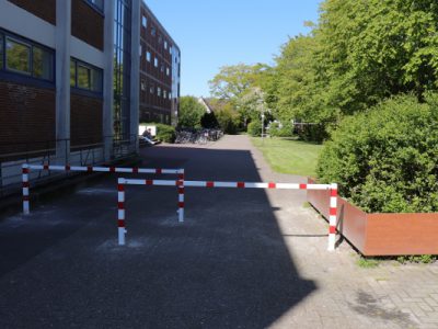 Absperrbaken beim Fahrradstand